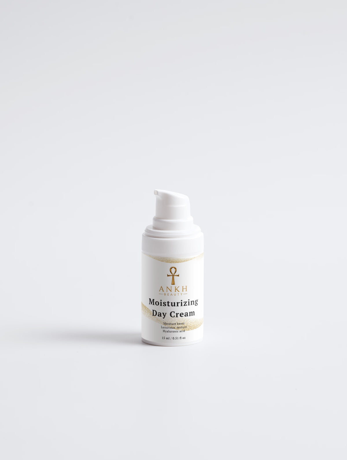 Ankh Beauty Moisturising Day Cream, pump bottle, front label