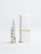 Ankh Beauty Retinol Alternative Serum, pump bottle and box, back view